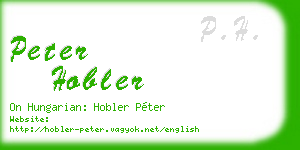 peter hobler business card